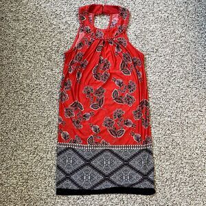 Three Pink Hearts Women Sleeveless Dress Size M Floral Boho Embroidered Festival